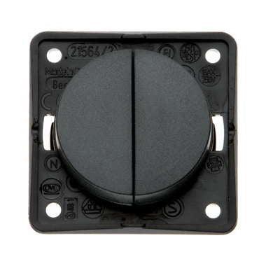 Berker Twin Double Momentary Rocker Switch Anthracite - Versatile and Stylish Interior Solution UK Camping And Leisure