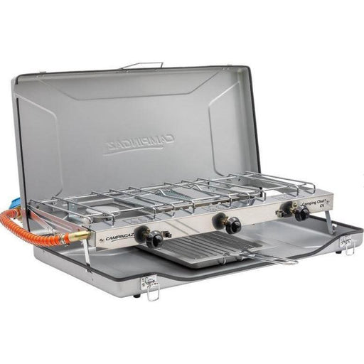 Campingaz Double Burner and Grill Chef Folding CV Stove 2000038746 UK Camping And Leisure