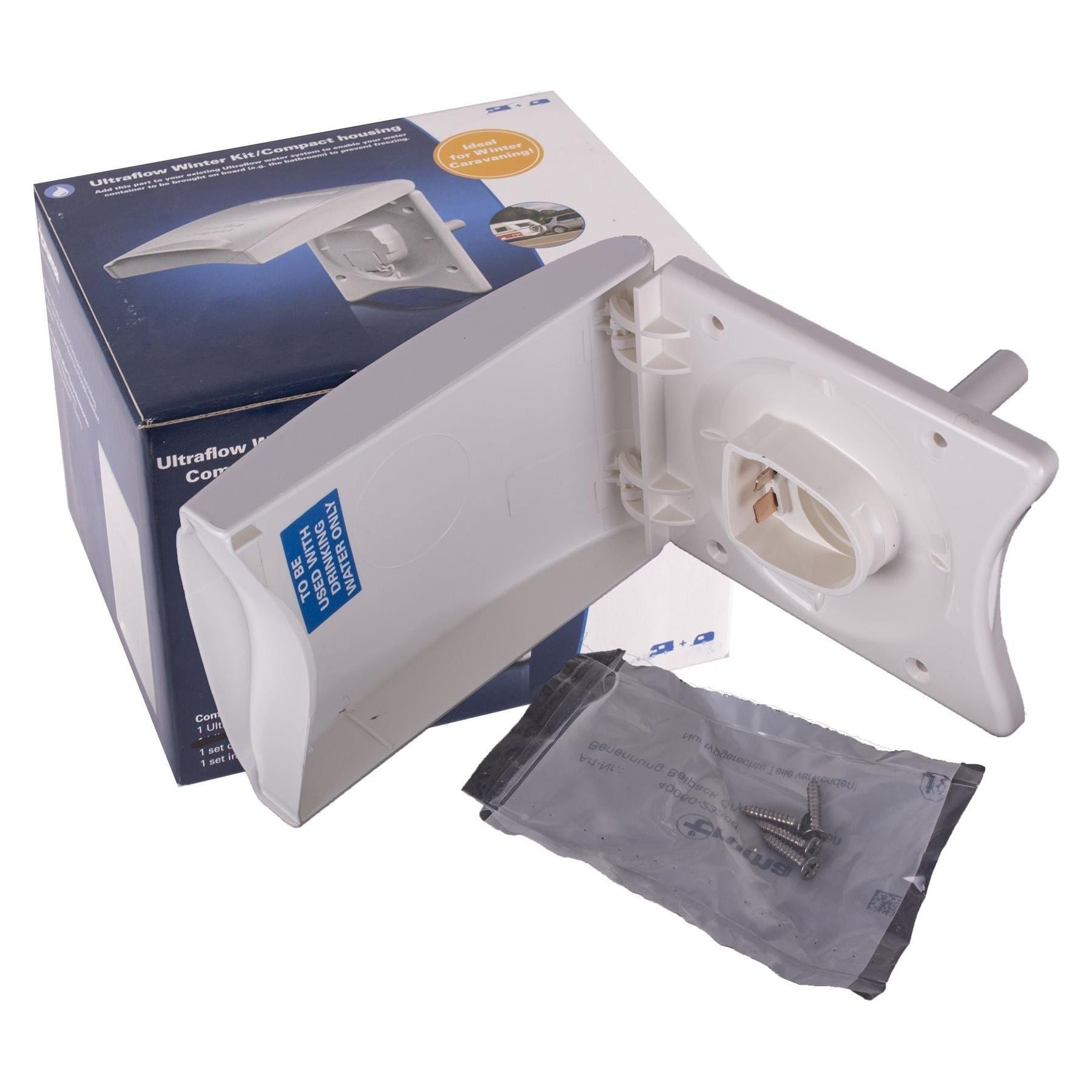 Caravan Truma Ultraflow Winter Compact Water Inlet White Housing 46030-01