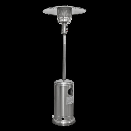 Dellonda 13kW Stainless Steel Commercial Gas Outdoor Garden Patio Heater Wheels UK Camping And Leisure