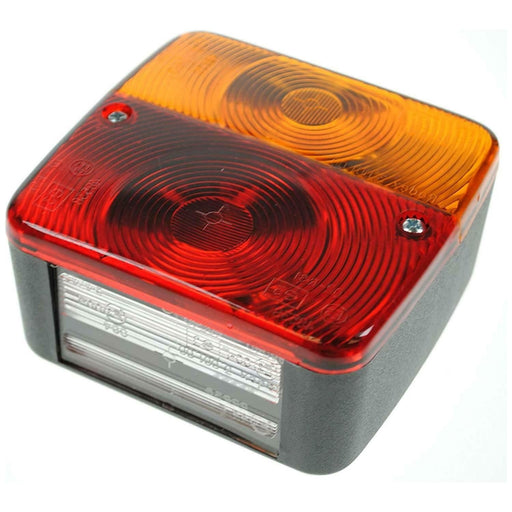 Trailer 4 Function Square Rear Combination Lamp Back Light 12v Volt MP17B - UK Camping And Leisure