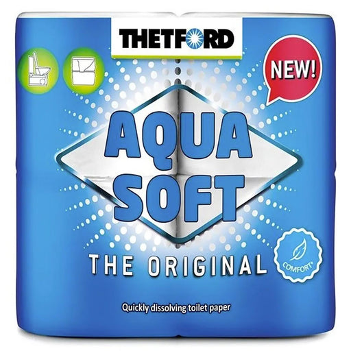 Thetford Aqua Soft Toilet Tissue Paper 8 x Rolls Motorhome Waste - UK Camping And Leisure