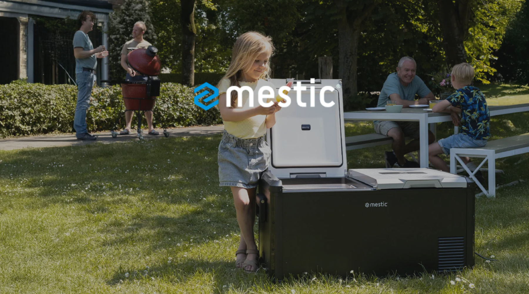 Dual zone cool box at a family picnic in a sunny grass field