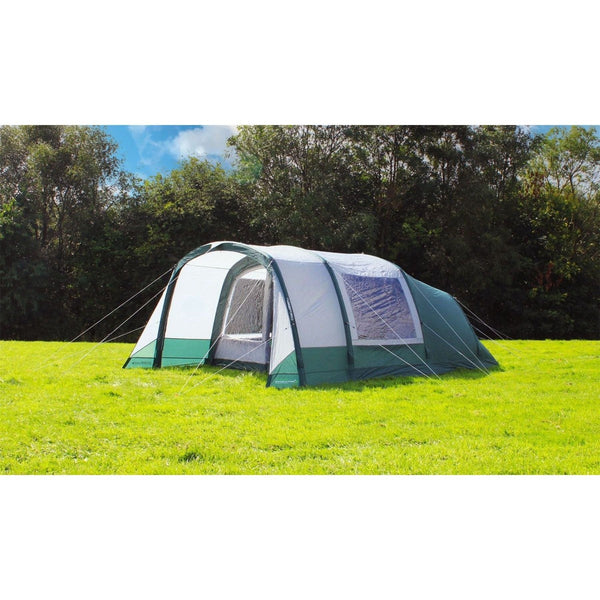 Outdoor Revolution Atom 4-5 person family tent pitched on grass for a summer camping trip