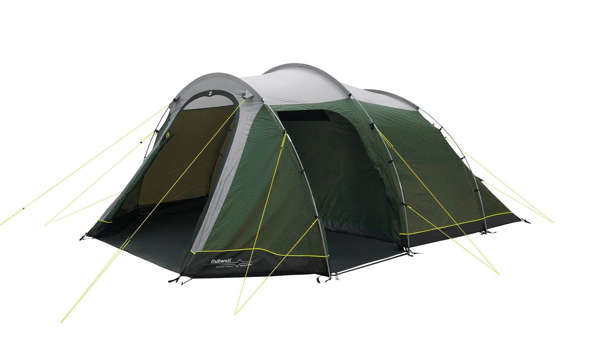 Outwell Earth 5 Plus Pole Tent Green 5 Person Outwell - UK Camping And Leisure