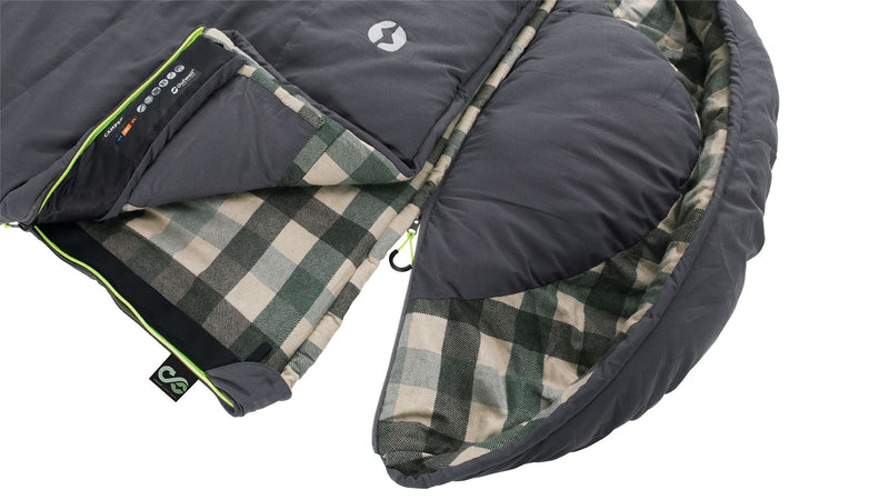 Outwell Camper Grey Single Sleeping Bag | breathable, camping sleeping bag, summer