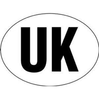 W4 Uk Extra Large Sticker Oval 180Mm X 133Mm 37191