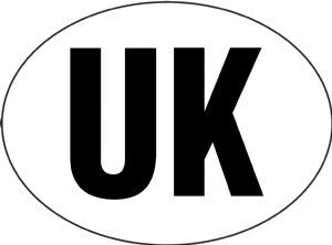 W4 Uk Extra Large Sticker Oval 180Mm X 133Mm 37191 W4 - UK Camping And Leisure