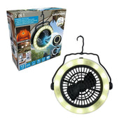 2IN1 12 LED Hanging Camping Ceiling & Desk Fan with Light Tent Lamp Lantern Outdoor UK Camping And Leisure - UK Camping And Leisure