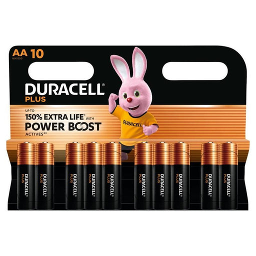 Duracell AA Cell Plus with Power Boost Batteries (Pack 10) Duracell - UK Camping And Leisure