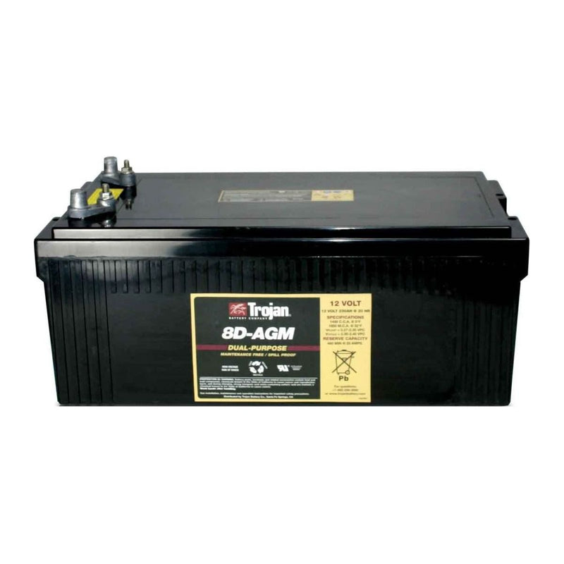 Trojan 8D-AGM 12V 230Ah Dual Purpose supply battery DT connector Trojan - UK Camping And Leisure