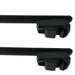 Roof Bars Rack Black fits Mitsubishi Outlander 2012-Onwards (GF) for Flush Rails 75KG Summit - UK Camping And Leisure