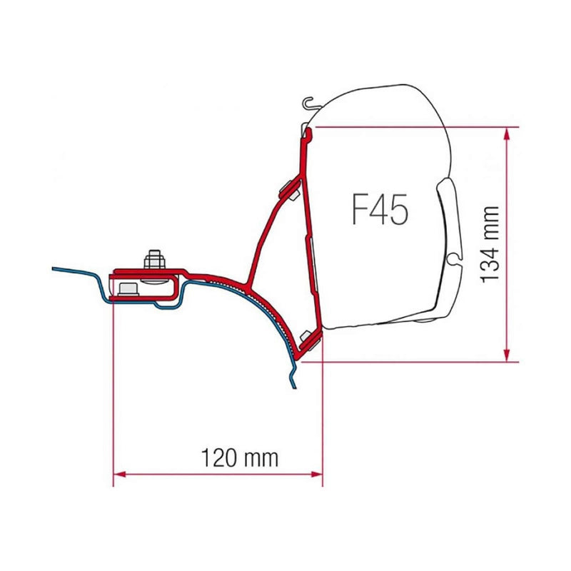 Fiamma F45S Awning, Indel B Fridge, Can Hob/RH Sink & Cold Tap Bundle AG - UK Camping And Leisure