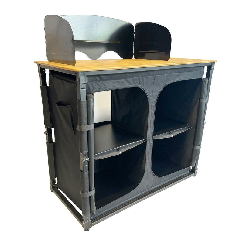 Olpro Deluxe Camp Kitchen with Double Cupboard - 100cm x 106.5cm