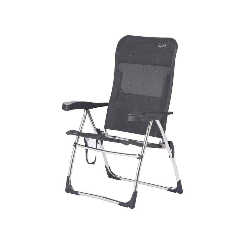 Crespo Beach Chair AL/206 Dark Grey Crespo - UK Camping And Leisure