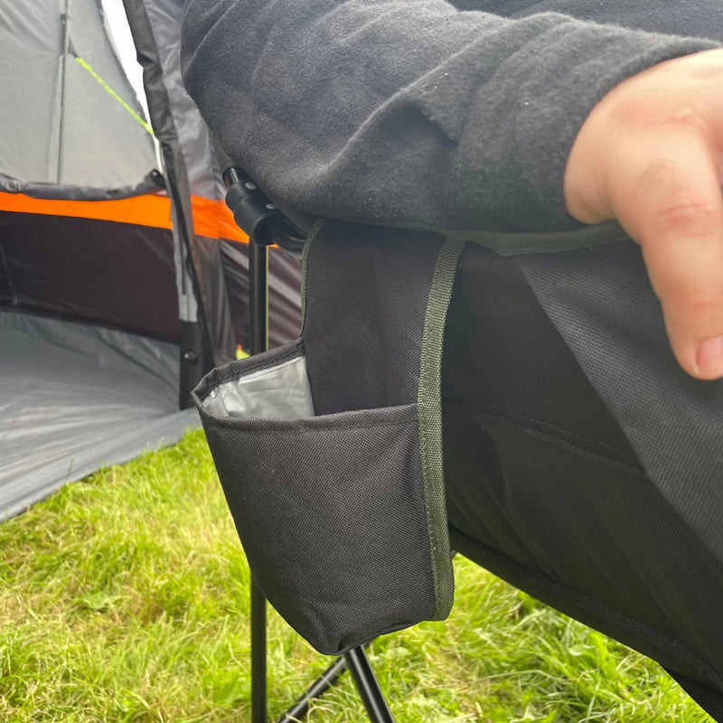 Olpro Olympus XL Camping Chair Black & Green 130kg Capacity