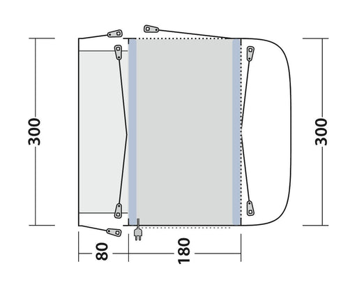 Outwell California Highway Driveaway Awning Grey Outwell - UK Camping And Leisure