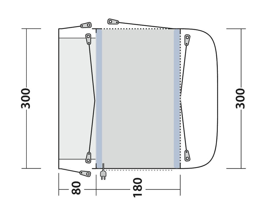 Outwell California Highway Driveaway Awning Grey Outwell - UK Camping And Leisure
