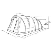 Outwell Edmonds 6 TC 6 Berth Four Room Tunnel Tent - View 19