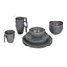 Bo-Camp Tableware Stone 16 Pieces Grey Bo-Camp - UK Camping And Leisure
