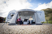 Vango Palma Air 330 Caravan Awning Inflatable Cloud Grey | full awning, air frame, lightweight, fire retardant