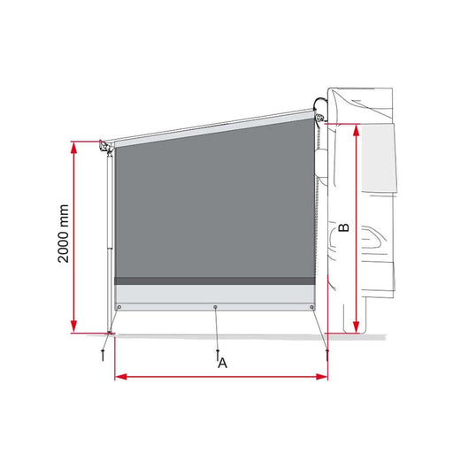 Fiamma Side Block 3/4 Length for F45/F80 Awnings (08835-01-) Fiamma - UK Camping And Leisure