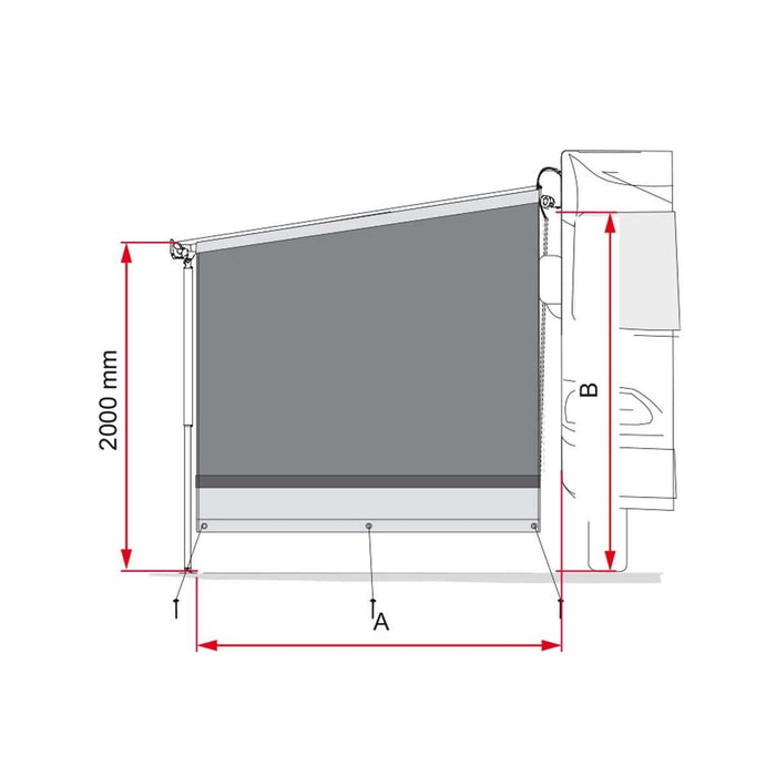 Fiamma Side Block 3/4 Length for F45/F80 Awnings (08835-01-) Fiamma - UK Camping And Leisure