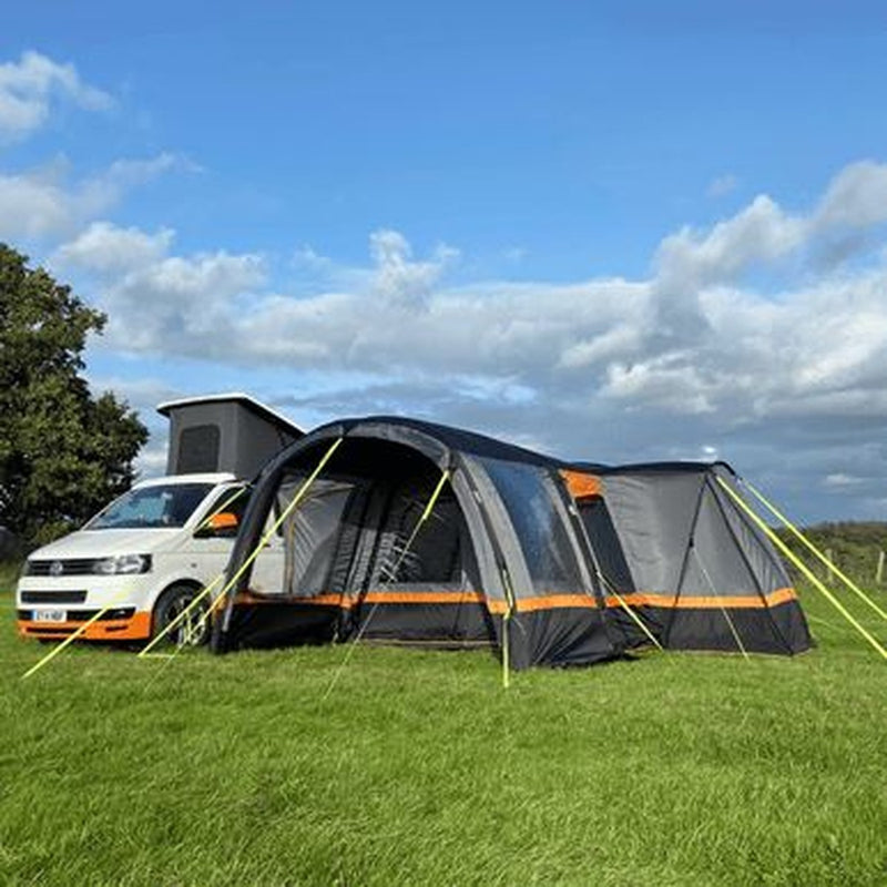 OLPRO Cocoon Breeze Campervan Awning Extension - Charcoal & Orange