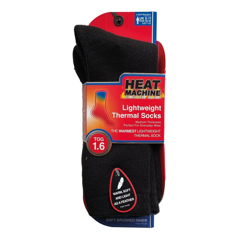 Mens lightweight thermal insulated black socks 2755 UK Camping And Leisure - UK Camping And Leisure