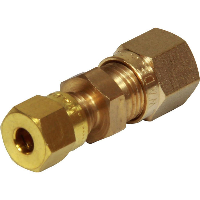 AG Brass Straight Coupling 6mm x 4mm for Caravan/Motorhome AG - UK Camping And Leisure