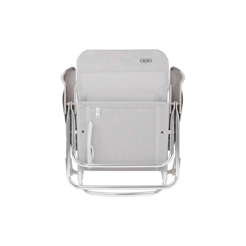 Crespo Beach Chair AL/221 Light Grey Crespo - UK Camping And Leisure