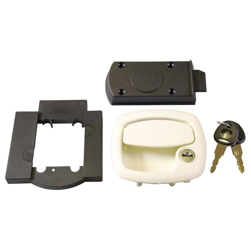 Locker / Garage Lock White FAP - UK Camping And Leisure