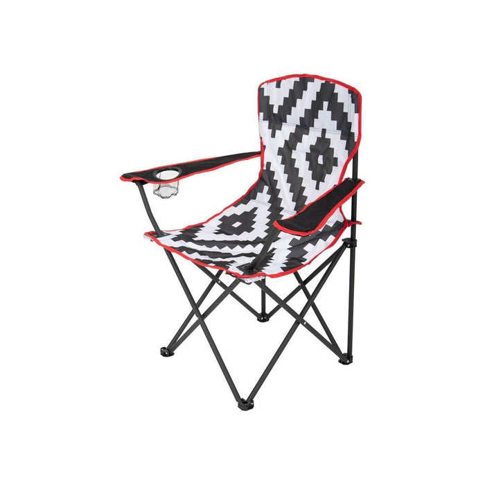 Bo-Camp Urban Collection Folding Chair Madison Black/White Bo-Camp - UK Camping And Leisure