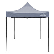 Dellonda 2x2m Pop-Up Gazebo Heavy Duty  Carry Bag Rope Stakes & Weight Grey Dellonda - UK Camping And Leisure