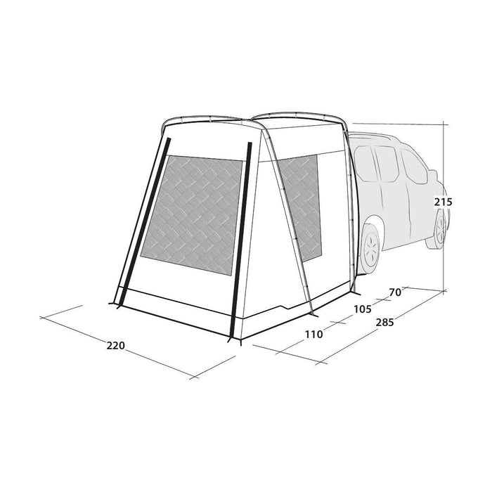 Outwell Dunecrest S  Poled Tailgate Awning