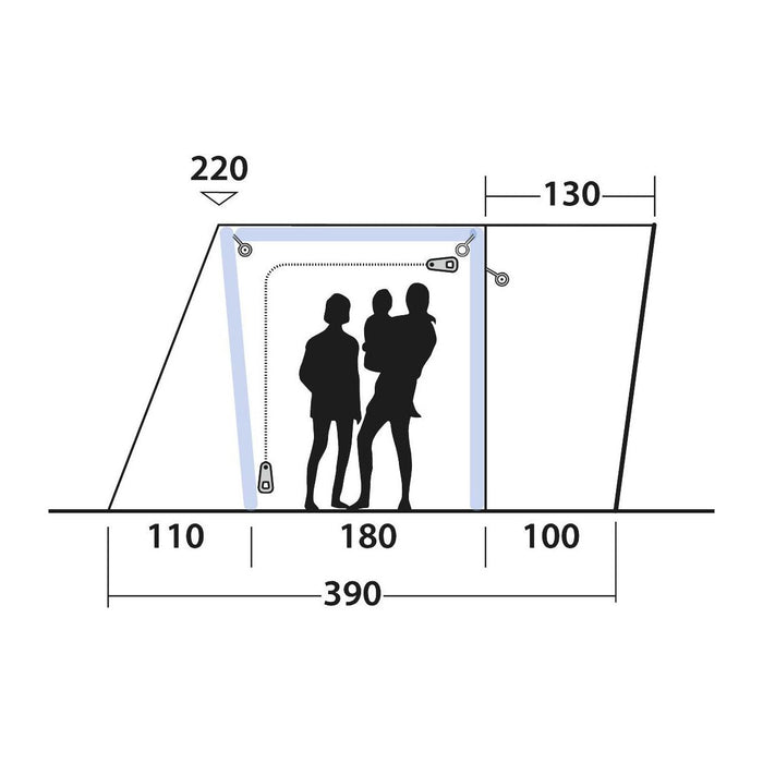 Outwell Jonesville 290SA Flex Drive-Away Awning Campervan 175 - 200 cm Outwell - UK Camping And Leisure