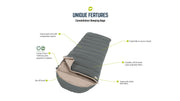 Outwell Constellation Green Single Sleeping Bag | camping sleeping bag