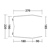 Outwell Sand Van Campervan Tailgate Rear Awning 175-205cm for VW Mercedes - View 13
