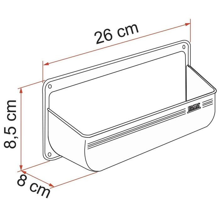 Fiamma Storage Pocket M White (03177-01-) Fiamma - UK Camping And Leisure