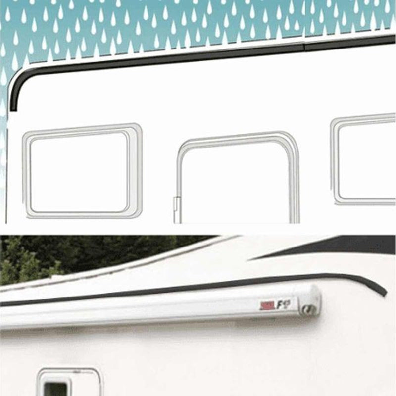 Fiamma Drip Stop 500 Gutter in Deep Black 5m (03922F01A) - View 2
