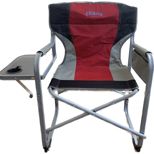 Liberty Red Directors Chair with Side Table Camping Caravan Liberty - UK Camping And Leisure