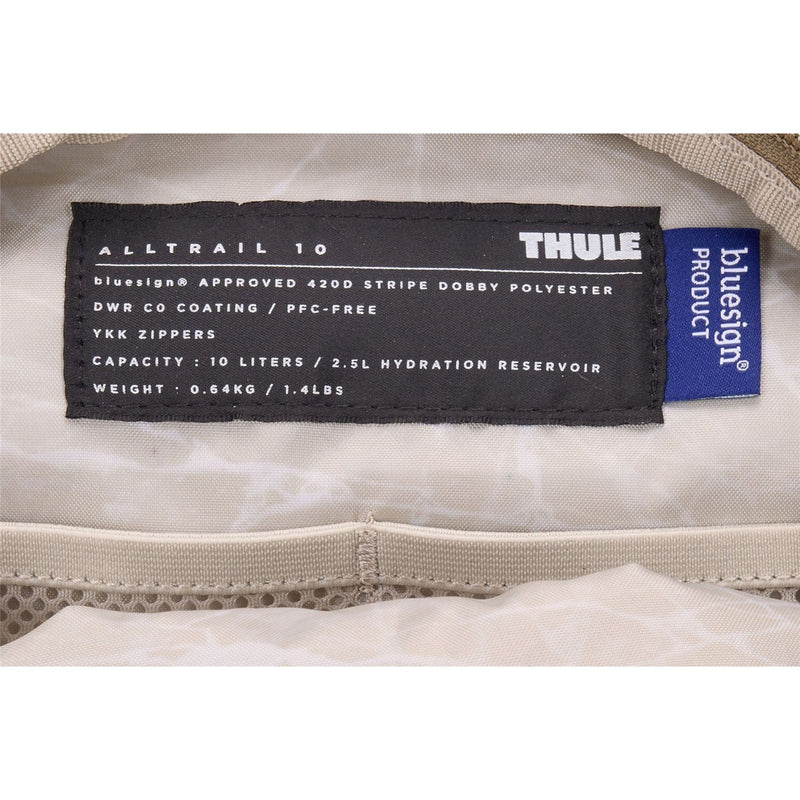 Thule AllTrail hydration pack 10L Faded Khaki tan Thule - UK Camping And Leisure