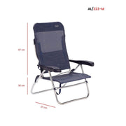 Crespo Beach Chair AL/223 Dark Blue Crespo - UK Camping And Leisure