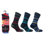 Mens lightweight thermal insulated striped socks (assorted colours) 2741 UK Camping And Leisure - UK Camping And Leisure