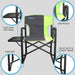 Liberty Director Chair Outdoor Camping Folding Side Table Lime Liberty - UK Camping And Leisure