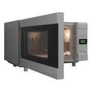 Flatbed Microwave in Silver Without Rotating Plate (230V, 700W, 20L) Nova - UK Camping And Leisure