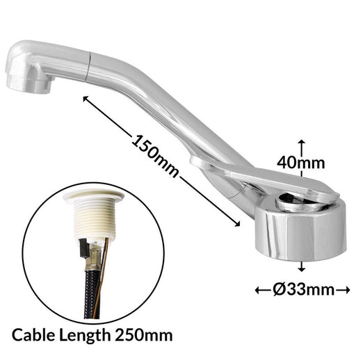 Florenz Chrome Cold Water Tap Elegant Chrome Cold Water Tap for Motorhomes/Ca Florenz - UK Camping And Leisure