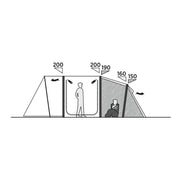Easy Camp Kullen 6 Air Inflatable Family Large Tunnel Tent 6 Berth (3 Bedroom) - View 16