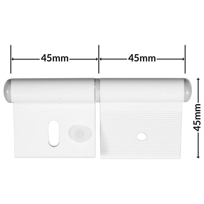 Hinge White (C10) for Caravan/Motorhomes Nova - UK Camping And Leisure