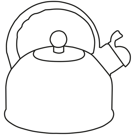 Bathurst black stainless steel whistling kettle (2.2L) 1143b Quest - UK Camping And Leisure